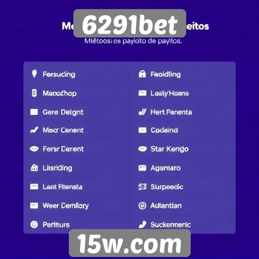 Métodos de pagamento aceitos no 6291bet
